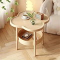 Modern Round Side Table with Storage Shelf – Lightweight Space-Saving Accent Table