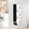 Wall-Mounted Toilet Paper Holder with Towel Rack & Hooks – Space-Saving Metal Organizer