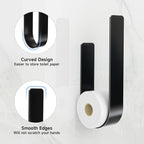 Wall-Mounted Toilet Paper Holder with Towel Rack & Hooks – Space-Saving Metal Organizer