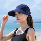 Wide Brim Foldable Summer Sun Hat – Adjustable Fit for Women