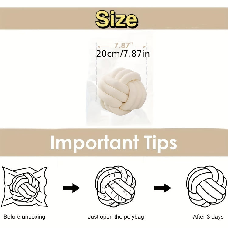 Handmade Knot Pillow – Decorative Throw Pillow for Aesthetic Home Decor & Modern Living Spaces