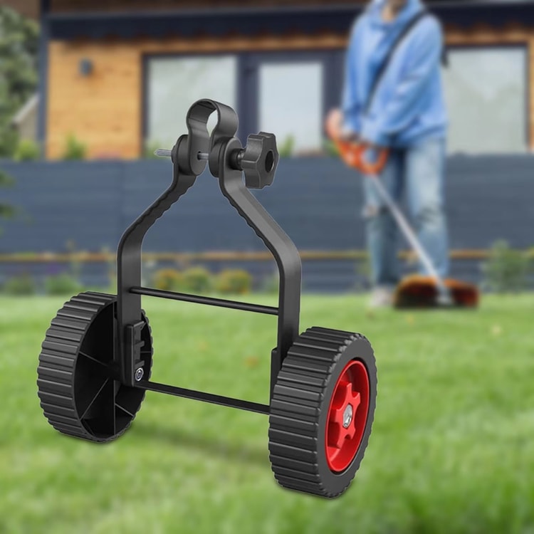 Tri-Wheel Adjustable Support Wheel Attachment for String Trimmers & Lawn Tools