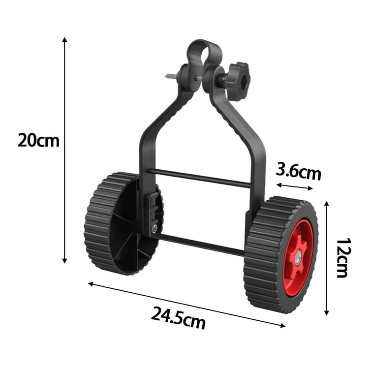 Tri-Wheel Adjustable Support Wheel Attachment for String Trimmers & Lawn Tools