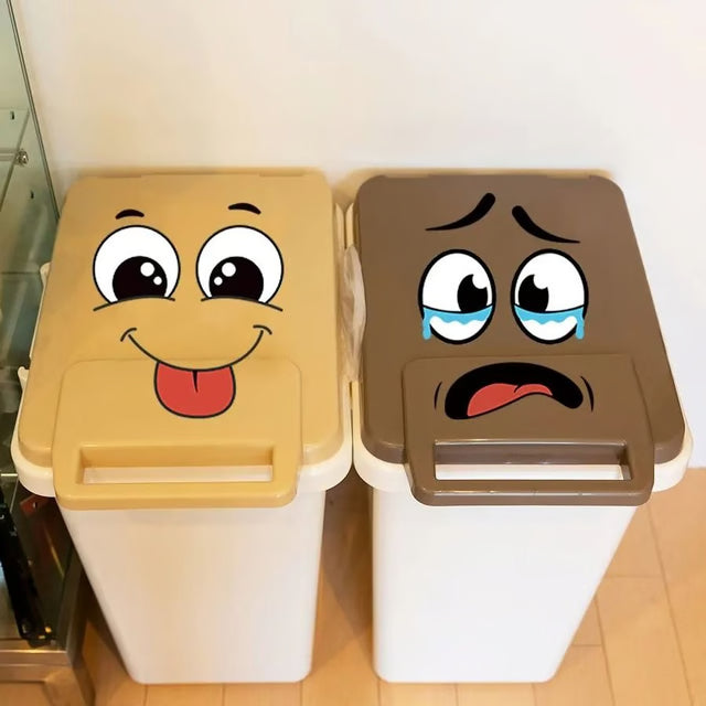 Cartoon Face Sticker Set for Fun Home and Bathroom Decoration