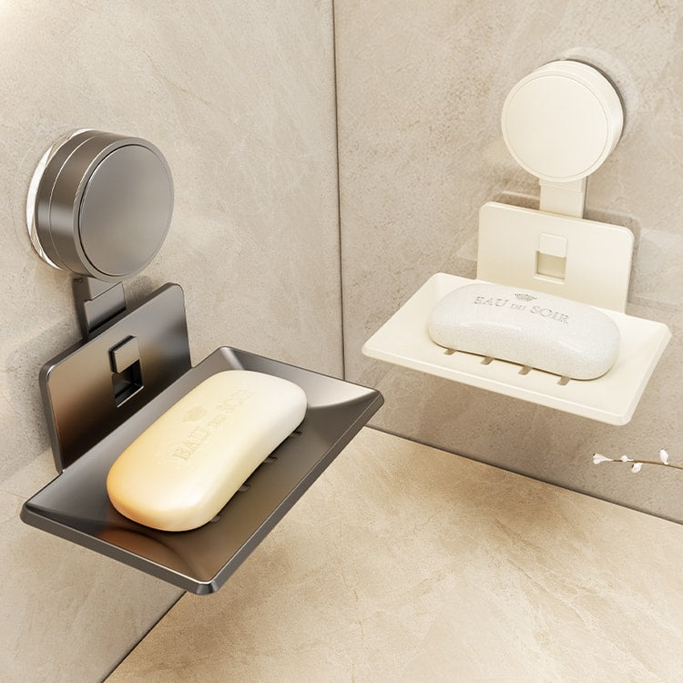 Bathroom Suction Cup Soap Holder – No-Drill Wall-Mounted Soap Storage Rack