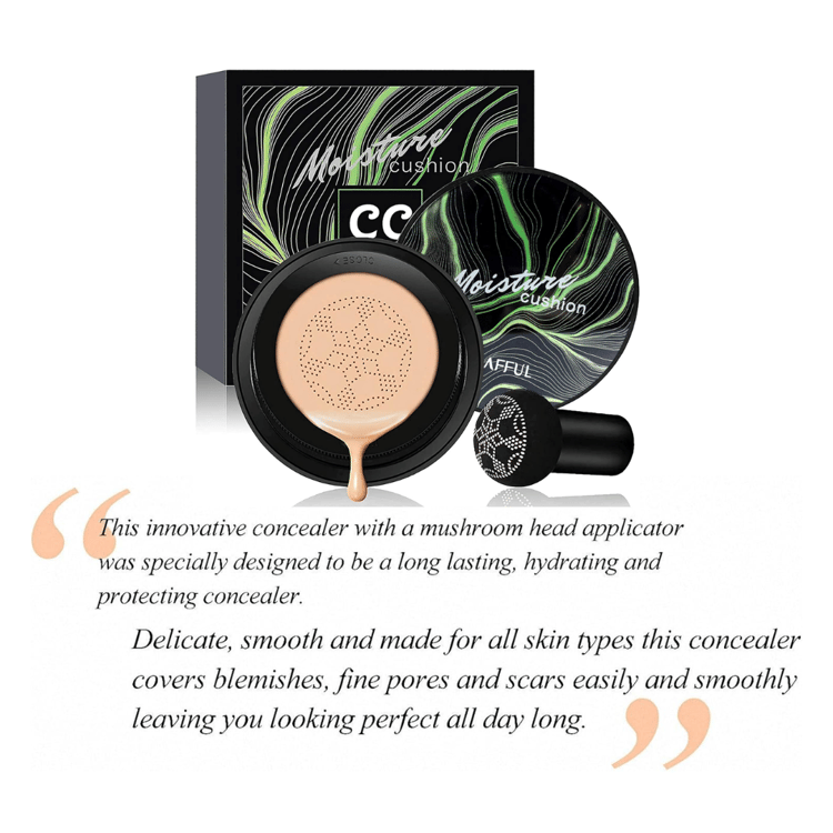 Air Cushion CC Cream – Lightweight Cushion Foundation with Mushroom Puff