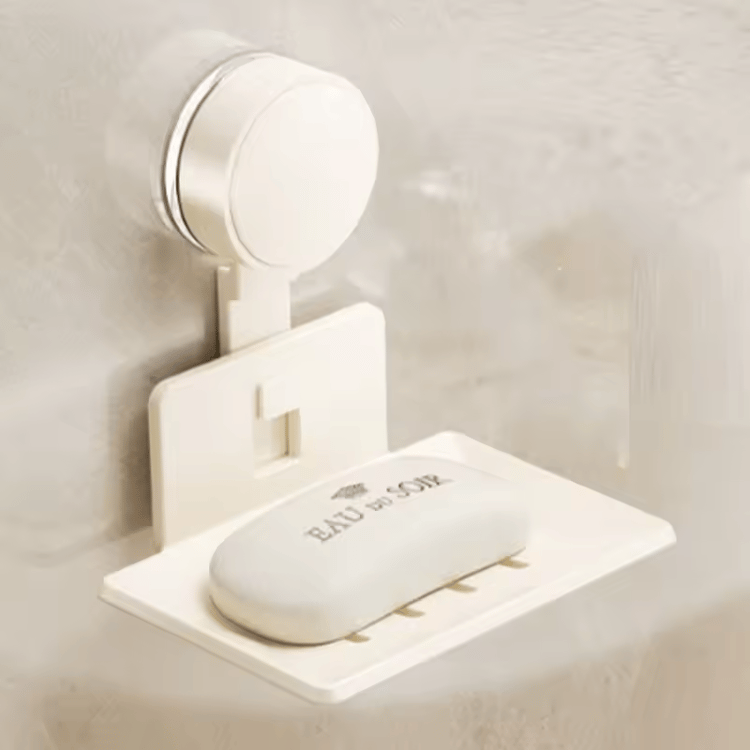 Bathroom Suction Cup Soap Holder – No-Drill Wall-Mounted Soap Storage Rack