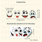 Cartoon Face Sticker Set for Fun Home and Bathroom Decoration