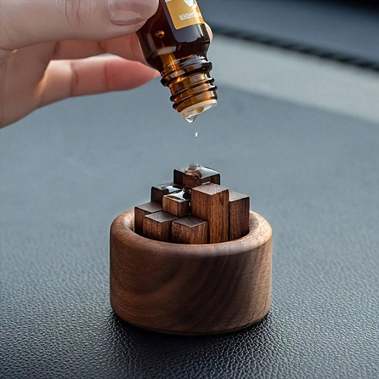 Wooden Aromatherapy Sticks – Walnut Wood Essential Oil Diffuser for Home, Car & Bathroom