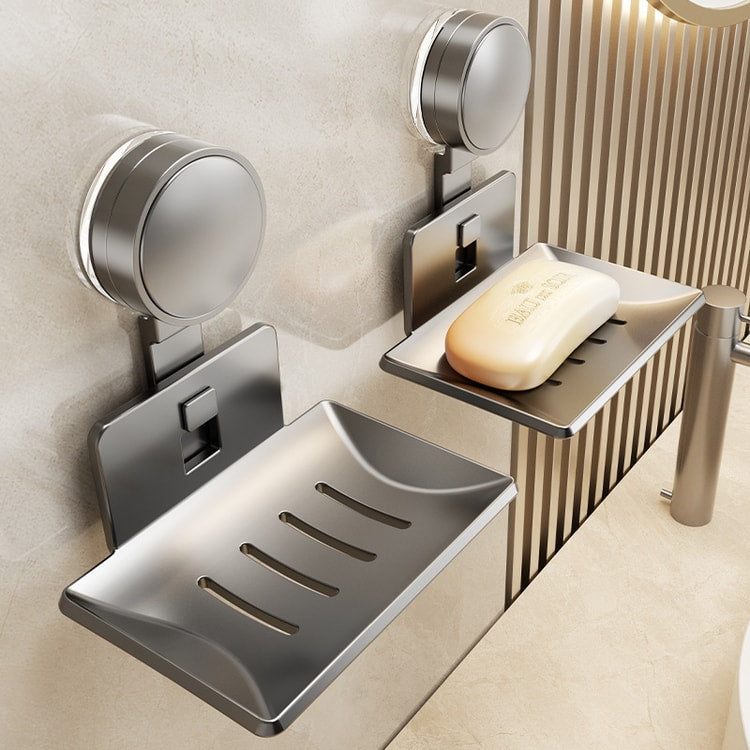 Bathroom Suction Cup Soap Holder – No-Drill Wall-Mounted Soap Storage Rack