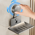 Bathroom Suction Cup Soap Holder – No-Drill Wall-Mounted Soap Storage Rack