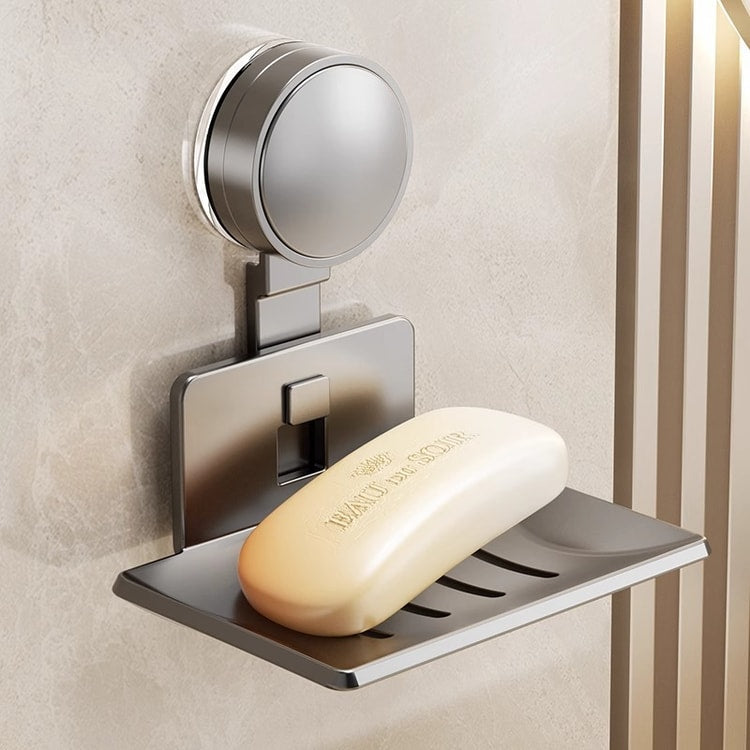 Bathroom Suction Cup Soap Holder – No-Drill Wall-Mounted Soap Storage Rack
